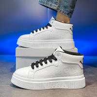 Zapatos Casuales Para Hombre Blanco Con Plataforma Alta Calidad Tenis De Exterior Deportivos De Tenis Talla Verdadera Para Adultos Material Superior PU Suela De PVC Transpirable Y Massajeador - details 20