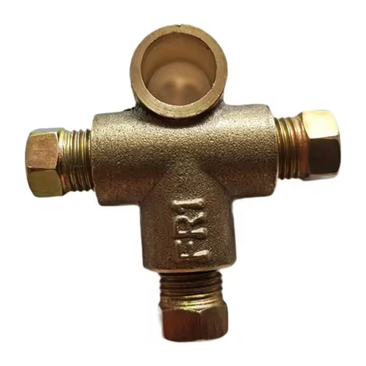 Conector De T Brinco De Latón Para Motocicleta ATV Quad Bicicleta De Tierra Tractor Enlace De Freno En Forma De T Reemplazo De Tornillo - 1