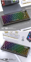 Teclado Mecánico Inalámbrico Attack Shark K75 RGB Con Retroiluminación Multicolor 3 Modos 2.4g BT Recargable Transparente Intercambiables Para PC Y Laptop - details 11