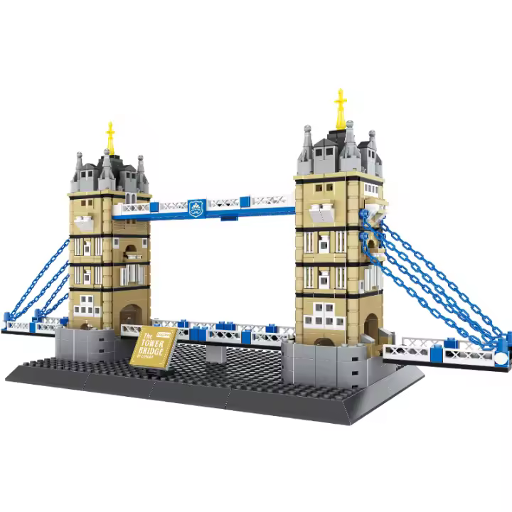 Bloques De Construcción Educativos Serie De Edificios De Renombre Mundial Puente De Dos Torres WG4219 Juguetes Para Niños - 1
