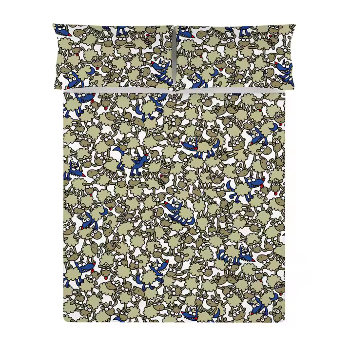 KUKUXUMUSU - Sábana encimera ESCONDIDO MIX 100% algodón 144 hilos, ropa de cama, disponible para cama de 90 cm (160x270 cm), 135 cm (210x270 cm), 150/160 cm ( 240x270 cm), 180 cm (270x270 cm). Fabricado en España. - 1