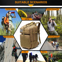 Mochila Táctica Para Hiking Grande Capacidad Camuflaje Para Hombres Viaje Exterior Mochila Táctica De Viaje Con Sistema De Alivio De Peso - details 4