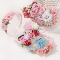 Headband De Boda Para Niñas Con Perlas Y Plumas Accesorio De Cabello De Princesa Para Fiestas Y Danzas Recién Nacidos Hecho a Mano - details 13