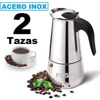 Cafetera Acero Inoxidable con Asa de Plastico 2 Tazas Color Plata Italiana Inducción - details 0