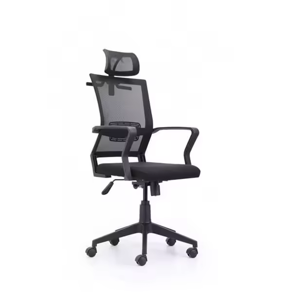 Sillón giratorio Winner Red transpirable negro 117-127x64x64 cm Adec - 1