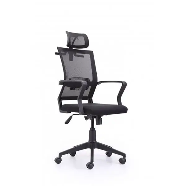 Sillón giratorio Winner Red transpirable negro 117-127x64x64 cm Adec - 1