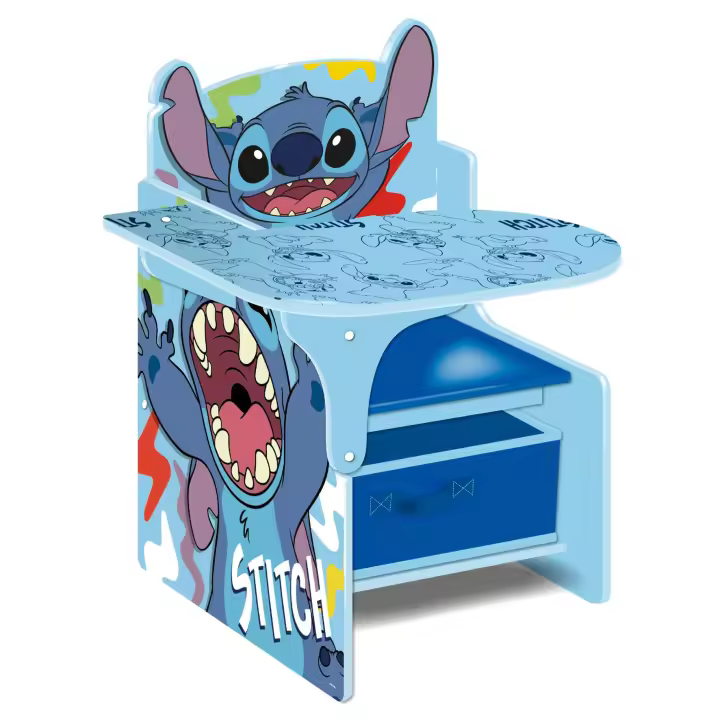 ARDITEX WD16661 Silla-Pupitre con contenedor textil (52x60x50cm) de madera de DISNEY-Lilo & Stitch - 1