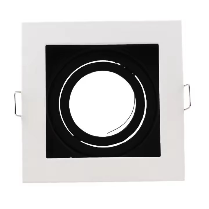 Lámpara LED De Bajo Techo Para Bombillas GU10 Marco De Montaje Foco De Iluminación Revestimiento Metálico Blanco Y Negro Para Dormitorio Y Cocina - 1