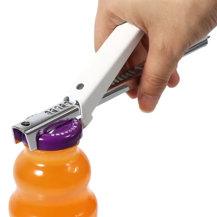 LMETJMA Abrebotellas Ajustable De Acero Inoxidable Eliminador De Sellado De Botella Multifuncional Ecológico KC1016-1 - 1