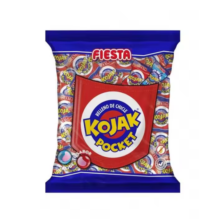 Bolon KOJAK Pocket Sabor CEREZA - Bolsa 200 Unids. - FIESTA - BOLON CEREZA KOJAK Relleno de Chicle - 1
