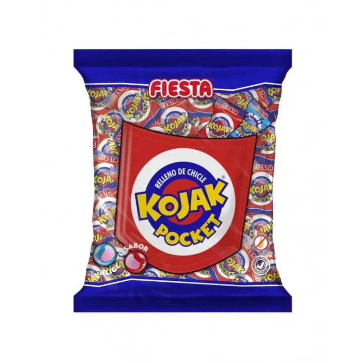 Bolon KOJAK Pocket Sabor CEREZA - Bolsa 200 Unids. - FIESTA - BOLON CEREZA KOJAK Relleno de Chicle - 1
