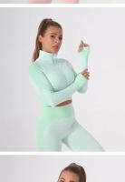 Traje de Yoga transpirable sin costuras para mujer, ropa de Fitness de verano, conjunto de tres piezas de secado ajustado, zapatos deportivos, accesorios de ropa - details 10