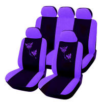Funda universal para asiento de coche con borde de Mariposas en color Morado y Rosa, adecuada para Mujeres, etc. - details 0
