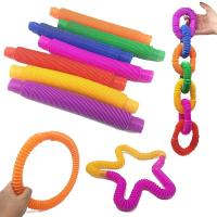 10-30PCS Tubos Telescópicos Coloridos Juguete Antiestrés Sensorial Para Niños Y Adultos Regalo De Decompresión - details 4