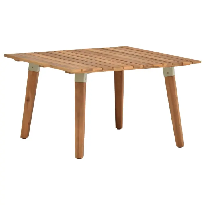 vidaXL Mesa de centro de jardín madera maciza de acacia 60x60x36 cm - 1