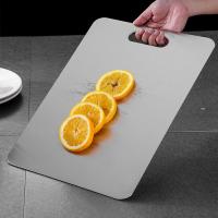 Tabla De Corte De Acero Inoxidable Engrosada Antibacteriana Y Antifúngica Accesorios De Cocina Doble Cara Resistente Al Desgaste - details 11
