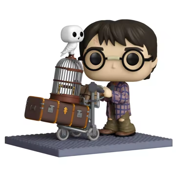 FUNKO POP DELUXE HARRY POTTER HARRY EMPUJANDO EL CARRO CON HEDWIG 57360 - 1