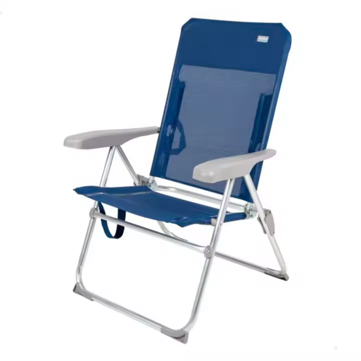 Silla de playa Aktive Beach 6 posiciones azul 94x53x60 cm - 1