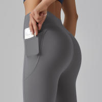 Leggings Para Mujer Con Bolsillos Pantalones De Yoga Para Gimnasio Deporte Fitness De Cintura Alta Control De Abdomen Para Correr Entrenamiento - details 4