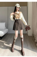 Falda Mini Plisada De Lana Para Mujer Estilo Callejero Invierno Prepa Escuela Kawaii Saias A-Line Corta Con Shorts - details 10