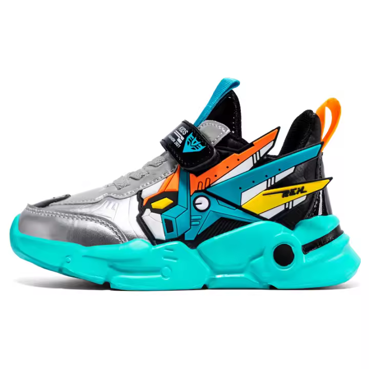 Zapatos Deportivos Para Niños Tendencia Mobile Suit Casual Sneaker Antideslizante Cuero Suela EVA Apto Para Todas Las Estaciones - 1
