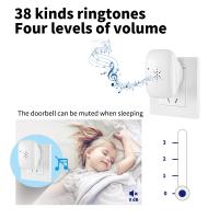Timbre De Puerta Inalámbrico RF433MHz Sin Batería Auto-Energizado Impermeable Con Rango De 150M Control Remoto Para El Hogar - details 1