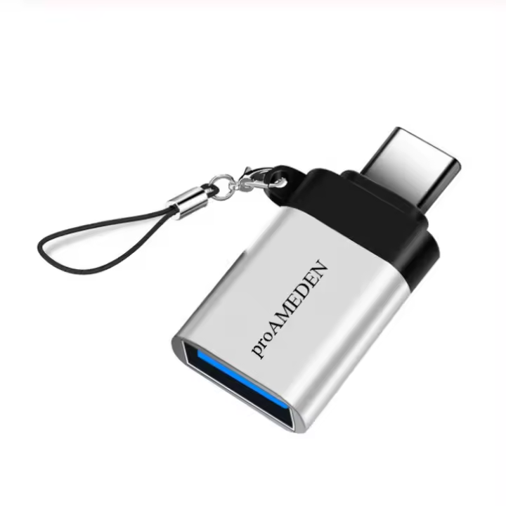 proAMEDEN Adaptador USB 3.0 A a USB C ,OTG, Adaptador USB A a USB C para MacBook, iPhone, Samsung, Huawei y para Muchos Dispositivos Tipo C , 5 Gbps, Plata , 1PC - 1