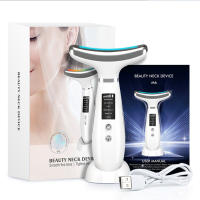 CkeyiN Máquina De Levantamiento Facial Y Cuello Masajeador Fototerapia Instrumento De Masaje Ocular Vibration Anti Arrugas Eliminador De Doble Mentón - details 35