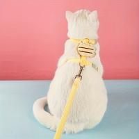 Correa Y Aro Ajustable Para Gatos Con Diseño De I-Forma Cómodo Y Escape-Proof Para Caminatas Al Aire Libre Tamaño S M L Para Perros - details 2