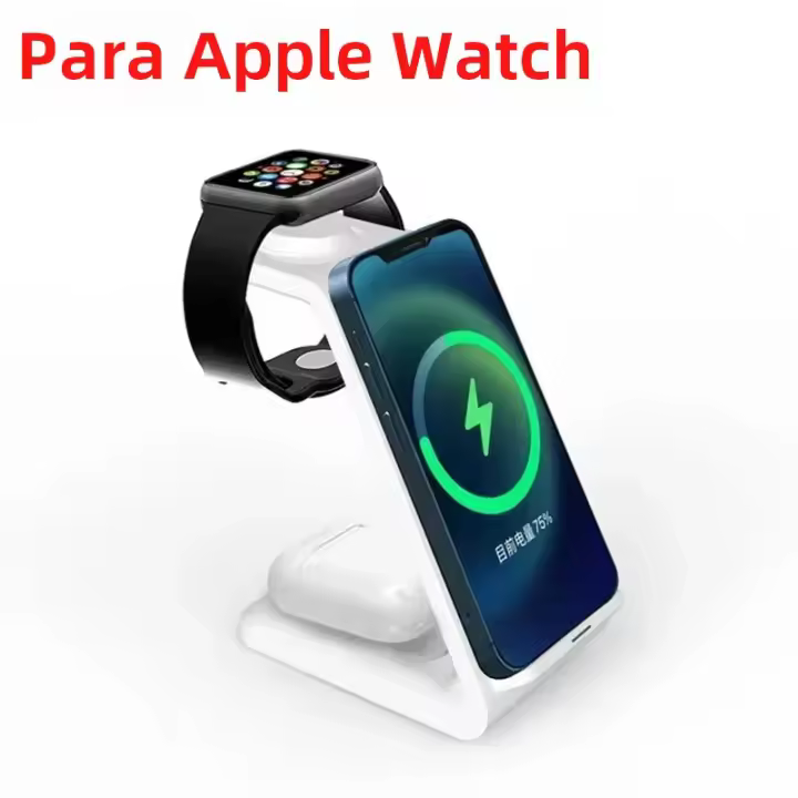 VIKEFON Estación De Carga Eléctrica 30W Con Soporte Para iPhone 16-12 Samsung S20 S21 Apple Watch 8/7 Y Galaxy 6/5 - 1