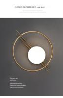 Lámpara De Pared LED Moderna Dorada/Negra Luz De Pared Creativa Para Dormitorio Y Sala De Estar Instalación En Pared Incluye Bombilla - details 8