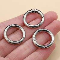 5pcs Hebilla De Resorte Metálica Para Cadena De Llavero Clip Anillo Redondo Conector De Cadena De Bolsa Herramientas De Joyería - details 0
