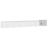 vidaXL Gallinero de acero galvanizado 700x91x100 cm jaula gallinero Color Gris,  Antracita, y mas - details 0