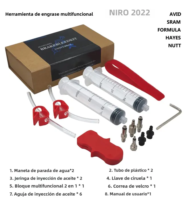 Kit De Mano De Oíl Para Frenos De Disco De Bicicleta 2024 pro SHIMANO SRAM Avid Serie MTB Y Carretera Herramientas De Reparación De Frenos - 1