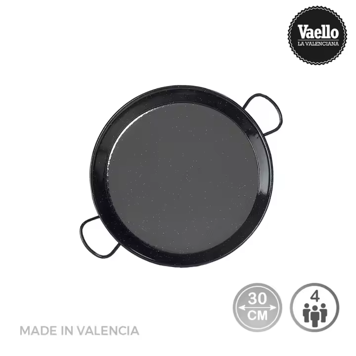 Paellera tradicional acero esmaltado ø30cm (4 personas)  vaello - 1
