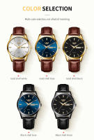 Reloj De Pulsera De Cuarzo LIGE Para Hombre Lujo Moda Casual Simple Correa De Cuero Resistente Al Agua Con Fecha Y Semana - details 7