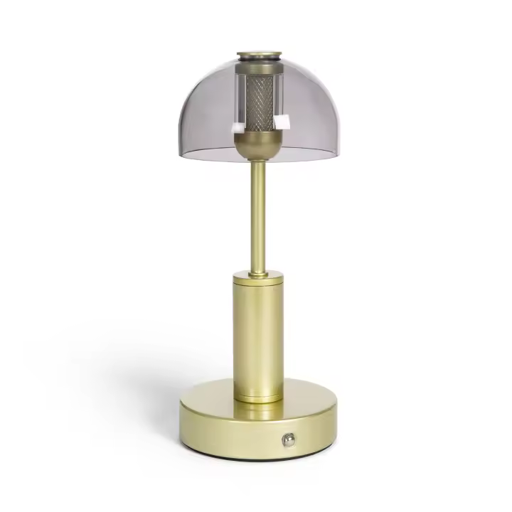 Ledkia Lámpara de Mesa LED Metal Portátil con Batería USB Recargable Ludza Dorado - 1