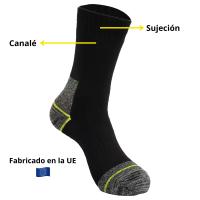 KALVIN  Pack 10 Pares de Calcetines de Algodón de Trabajo para Hombre - Calcetín de Media Caña de Canalé Negro y Surtido de color - Calcetines Pack 10 Hombre Tallas 39/42 y 43/46 - details 1