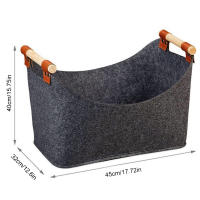Cesta De Madera Plegable Grande 45x32x40 Cm Capacidad De 57 L Para Hogar Y Jardín Caja De Madera Para Estufa Y Pila De Leña Eco-amigable - details 4