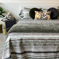 Juego de Sábanas Algodón 3 o 4 Piezas Rayas Verdes de Alta Calidad – Perfecto para Dormir con Estilo – Alo Home - details 0