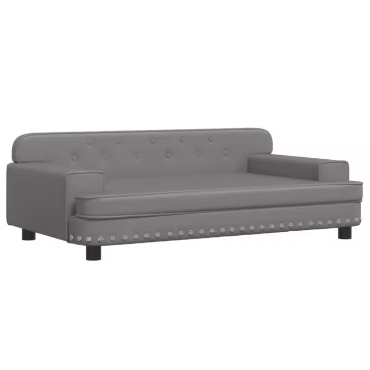 vidaXL Cama para perros de cuero sintético 90x53x30 cm Color Capuchino,  Crema,  Gris y mas - 1