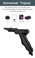 Kit De Vlog Para Smartphone Con Trípode Soporte Microfono Mini Luz De Rellenado LED Para TikTok Transmisiones En Vivo YouTube - details 5