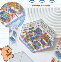 2pcs Pegatinas 3D De Escena Miniatura Cartoon Para Niños Stickers De Paisaje De Casa Para Manualidades Y Regalo Creativo - details 9