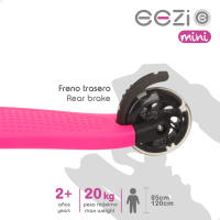 Patinete 3 ruedas fucsia c/manillar desmontable EEZI - details 3