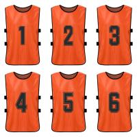 Chalecos De Deporte Para Niños 6/12PCS Camisetas De Fútbol Rápidas Secado Uniforme De Equipo De Baloncesto Entrenamiento Con Números - details 19