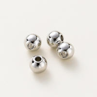 20-100pcs Bolas De Espaciador Redondas De Cobre Pintadas Con Oro Y Platino 14K 18K Para Joyería DIY Collar Perlas Suministros - details 7