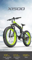 Bezior X1500 NIEVE BICICLETA ELÉCTRICA FAT BIKE 26*4,0 1500W 48V12.8AH PLEGABLE EBIKE FRENO DE FRENO HIDRÁULICO - details 0