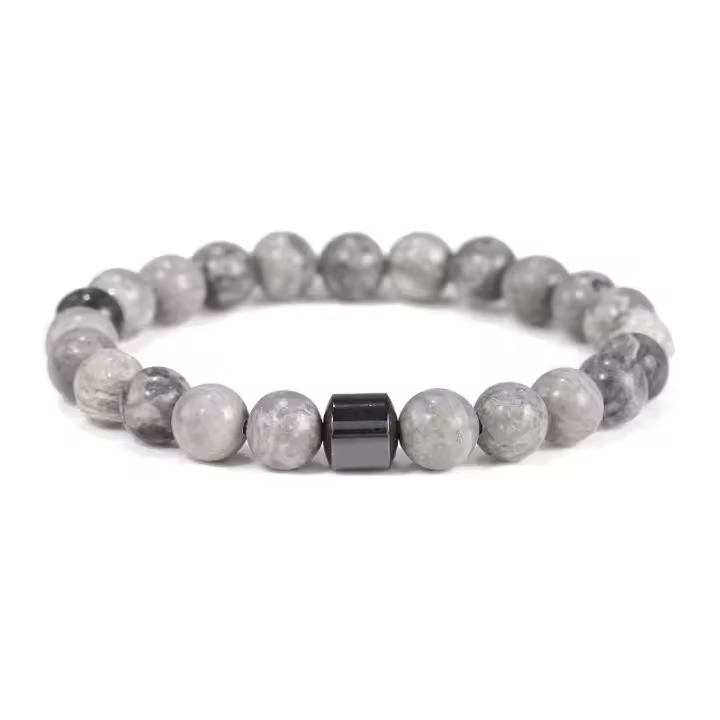 Pulseras para hombre, pulsera de Perla Negra, pulsera de Piedra natural, el mejor regalo para hombres. Amigos Padre Hermano-Gift de Cumpleaños Pulsera de Pareja de Navidad, - 1