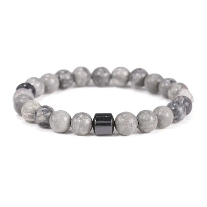 Pulseras para hombre, pulsera de Perla Negra, pulsera de Piedra natural, el mejor regalo para hombres. Amigos Padre Hermano-Gift de Cumpleaños Pulsera de Pareja de Navidad, - 1