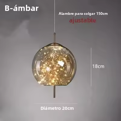 Lámpara Colgante LED Moderna De Vidrio Iluminación De Techo Fijación Por Cuerda Decoración De Dormitorio Luminaire Chandeliers - 1